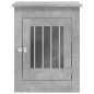 vidaXL Jaula para perros madera ingeniería gris hormigón 55x80x68 cm