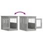 vidaXL Jaula para perros madera ingeniería gris hormigón 55x80x68 cm