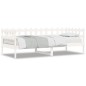 vidaXL Sofá cama madera maciza de pino blanco 80x200 cm