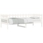 vidaXL Sofá cama madera maciza de pino blanco 80x200 cm