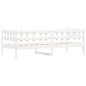 vidaXL Sofá cama madera maciza de pino blanco 80x200 cm