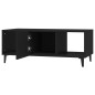 vidaXL Mesa de centro madera contrachapada negro 102x50x40 cm vidaXL Mesa de centro madera contrachapada negro 102x50x40 cm