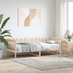 vidaXL Sofá cama madera maciza de pino 90x190 cm