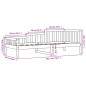 vidaXL Sofá cama madera maciza de pino negro 90x190 cm vidaXL Sofá cama madera maciza de pino negro 90x190 cm