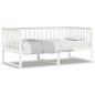 vidaXL Sofá cama de madera maciza de pino blanco 100x200 cm