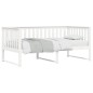 vidaXL Sofá cama de madera maciza de pino blanco 100x200 cm