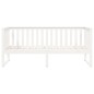 vidaXL Sofá cama de madera maciza de pino blanco 100x200 cm