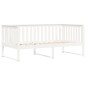 vidaXL Sofá cama de madera maciza de pino blanco 100x200 cm