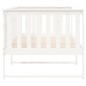 vidaXL Sofá cama de madera maciza de pino blanco 100x200 cm