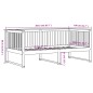 vidaXL Sofá cama de madera maciza de pino blanco 100x200 cm