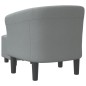 vidaXL Sillón con taburete tela gris claro vidaXL Sillón con taburete tela gris claro