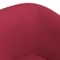 vidaXL Sillón con taburete tela rojo tinto