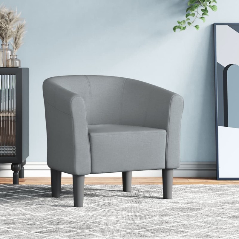 vidaXL Sillón de tela gris claro vidaXL Sillón de tela gris claro