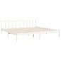 vidaXL Estructura cama de matrimonio con cabecero madera maciza blanco vidaXL Estructura cama de matrimonio con cabecero madera maciza blanco