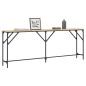 vidaXL Mesa consola madera de ingeniería roble Sonoma 200x29x75 cm vidaXL Mesa consola madera de ingeniería roble Sonoma 200x29x75 cm