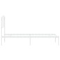 vidaXL Estructura de cama de metal con cabecero blanco 75x190 cm vidaXL Estructura de cama de metal con cabecero blanco 75x190 cm