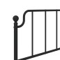 vidaXL Estructura de cama con cabecero metal negro 75x190 cm