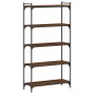 vidaXL Librería 5 estantes madera ingeniería roble marrón 80x30x154 cm vidaXL Librería 5 estantes madera ingeniería roble marrón 80x30x154 cm