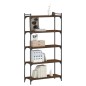 vidaXL Librería 5 estantes madera ingeniería roble marrón 80x30x154 cm vidaXL Librería 5 estantes madera ingeniería roble marrón 80x30x154 cm