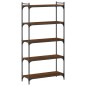 vidaXL Librería 5 estantes madera ingeniería roble marrón 80x30x154 cm vidaXL Librería 5 estantes madera ingeniería roble marrón 80x30x154 cm