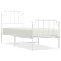 vidaXL Estructura cama metal con cabecero y pie cama blanca 80x200 cm vidaXL Estructura cama metal con cabecero y pie cama blanca 80x200 cm