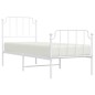 vidaXL Estructura cama metal con cabecero y pie cama blanca 80x200 cm vidaXL Estructura cama metal con cabecero y pie cama blanca 80x200 cm