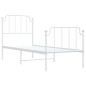 vidaXL Estructura cama metal con cabecero y pie cama blanca 80x200 cm vidaXL Estructura cama metal con cabecero y pie cama blanca 80x200 cm