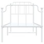 vidaXL Estructura cama metal con cabecero y pie cama blanca 80x200 cm vidaXL Estructura cama metal con cabecero y pie cama blanca 80x200 cm