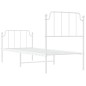 vidaXL Estructura cama metal con cabecero y pie cama blanca 80x200 cm vidaXL Estructura cama metal con cabecero y pie cama blanca 80x200 cm