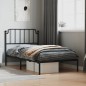 vidaXL Estructura de cama con cabecero metal negro 100x200 cm vidaXL Estructura de cama con cabecero metal negro 100x200 cm