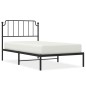 vidaXL Estructura de cama con cabecero metal negro 100x200 cm vidaXL Estructura de cama con cabecero metal negro 100x200 cm
