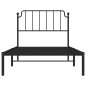 vidaXL Estructura de cama con cabecero metal negro 100x200 cm vidaXL Estructura de cama con cabecero metal negro 100x200 cm