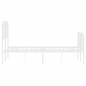 vidaXL Estructura cama metal con cabecero y estribo blanco 120x190 cm vidaXL Estructura cama metal con cabecero y estribo blanco 120x190 cm