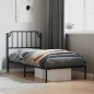 vidaXL Estructura de cama con cabecero metal negro 90x200 cm