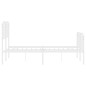 vidaXL Estructura cama metal con cabecero y estribo blanco 135x190 cm