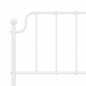 vidaXL Estructura cama metal con cabecero y estribo blanco 135x190 cm