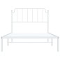 vidaXL Estructura de cama de metal con cabecero blanco 107x203 cm vidaXL Estructura de cama de metal con cabecero blanco 107x203 cm