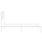 vidaXL Estructura de cama de metal con cabecero blanco 107x203 cm vidaXL Estructura de cama de metal con cabecero blanco 107x203 cm