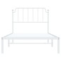 vidaXL Estructura de cama de metal con cabecero blanco 100x190 cm vidaXL Estructura de cama de metal con cabecero blanco 100x190 cm