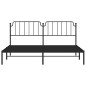 vidaXL Estructura de cama con cabecero metal negro 200x200 cm