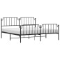 vidaXL Estructura de cama cabecero y pie de cama metal negro 193x203cm vidaXL Estructura de cama cabecero y pie de cama metal negro 193x203cm