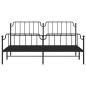 vidaXL Estructura de cama cabecero y pie de cama metal negro 193x203cm vidaXL Estructura de cama cabecero y pie de cama metal negro 193x203cm