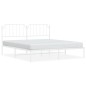 vidaXL Estructura de cama con cabecero metal blanca 160x200 cm