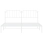 vidaXL Estructura de cama con cabecero metal blanca 160x200 cm