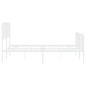 vidaXL Estructura cama metal con cabecero y estribo blanco 180x200 cm vidaXL Estructura cama metal con cabecero y estribo blanco 180x200 cm