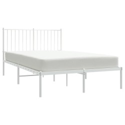 vidaXL Estructura de cama de metal con cabecero blanca 120x200 cm