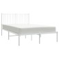 vidaXL Estructura de cama de metal con cabecero blanca 120x200 cm vidaXL Estructura de cama de metal con cabecero blanca 120x200 cm