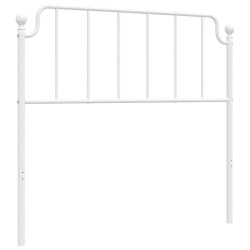 vidaXL Cabecero de metal blanco 107 cm