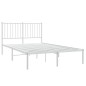 vidaXL Estructura de cama de metal con cabecero blanca 120x200 cm vidaXL Estructura de cama de metal con cabecero blanca 120x200 cm