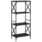 vidaXL Librería de 4 estantes madera ingeniería negro 59x35x132 cm vidaXL Librería de 4 estantes madera ingeniería negro 59x35x132 cm